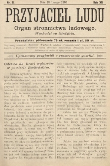 Przyjaciel Ludu : organ Stronnictwa Ludowego. 1900, nr 8