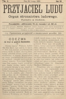 Przyjaciel Ludu : organ Stronnictwa Ludowego. 1900, nr 9