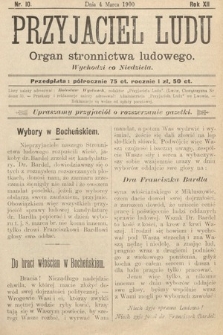 Przyjaciel Ludu : organ Stronnictwa Ludowego. 1900, nr 10