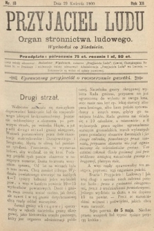 Przyjaciel Ludu : organ Stronnictwa Ludowego. 1900, nr 18