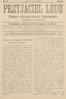 Przyjaciel Ludu : organ Stronnictwa Ludowego. 1900, nr 21