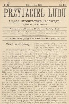 Przyjaciel Ludu : organ Stronnictwa Ludowego. 1900, nr 29