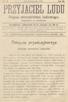 Przyjaciel Ludu : organ Stronnictwa Ludowego. 1900, nr 41