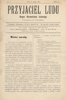 Przyjaciel Ludu : organ Stronnictwa Ludowego. 1903, nr 7
