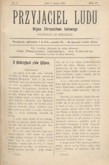 Przyjaciel Ludu : organ Stronnictwa Ludowego. 1903, nr 9