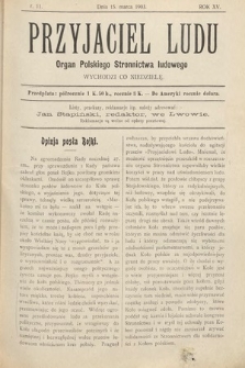 Przyjaciel Ludu : organ Polskiego Stronnictwa Ludowego. 1903, nr 11