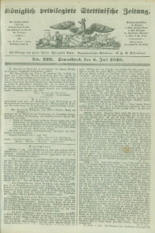 Königlich privilegirte Stettinische Zeitung. 1848, No. 123 (8 Juli) + dod.