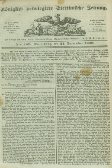 Königlich privilegirte Stettinische Zeitung. 1848, No. 187 (21 September) + dod.
