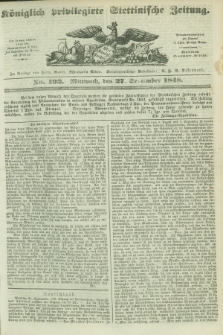 Königlich privilegirte Stettinische Zeitung. 1848, No. 192 (27 September) + dod.