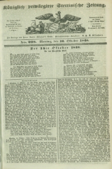 Königlich privilegirte Stettinische Zeitung. 1848, No. 208 (16 Oktober) + dod.
