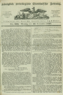 Königlich privilegirte Stettinische Zeitung. 1848, No. 232 (13 November) + dod.