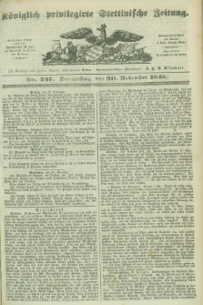 Königlich privilegirte Stettinische Zeitung. 1848, No. 247 (30 November) + dod.