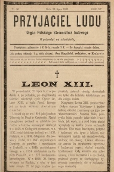 Przyjaciel Ludu : organ Polskiego Stronnictwa Ludowego. 1903, nr 30