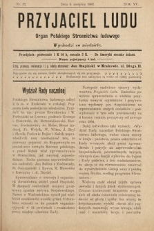 Przyjaciel Ludu : organ Polskiego Stronnictwa Ludowego. 1903, nr 32