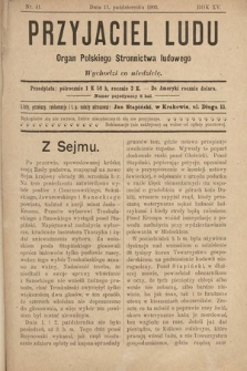 Przyjaciel Ludu : organ Polskiego Stronnictwa Ludowego. 1903, nr 41