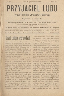 Przyjaciel Ludu : organ Polskiego Stronnictwa Ludowego. 1903, nr 42