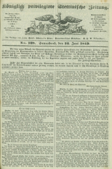 Königlich privilegirte Stettinische Zeitung. 1849, No. 138 (16 Juni) + dod.