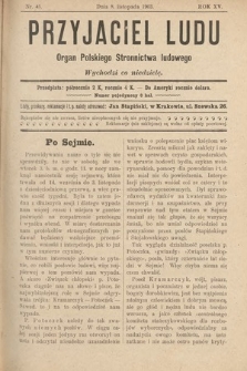 Przyjaciel Ludu : organ Polskiego Stronnictwa Ludowego. 1903, nr 45