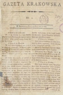 Gazeta Krakowska. 1803, nr 1