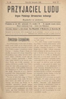Przyjaciel Ludu : organ Polskiego Stronnictwa Ludowego. 1903, nr 48