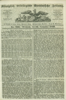 Königlich privilegirte Stettinische Zeitung. 1849, No. 266 (14 November) + dod.