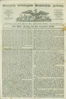 Königlich privilegirte Stettinische Zeitung. 1849, No. 268 (16 November) + dod.