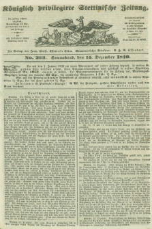 Königlich privilegirte Stettinische Zeitung. 1849, No. 293 (15 Dezember)