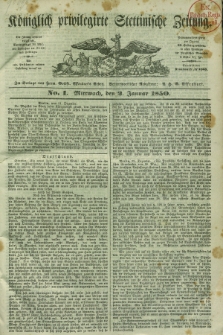 Königlich privilegirte Stettinische Zeitung. 1850, No. 1 (2 Januar) + dod.