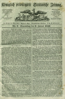 Königlich privilegirte Stettinische Zeitung. 1850, No. 2 (3 Januar) + dod.