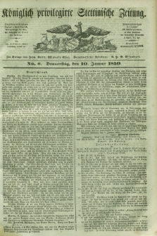 Königlich privilegirte Stettinische Zeitung. 1850, No. 8 (10 Januar) + dod.