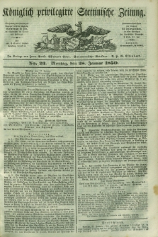 Königlich privilegirte Stettinische Zeitung. 1850, No. 23 (28 Januar) + dod.