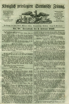 Königlich privilegirte Stettinische Zeitung. 1850, No. 28 (2 Februar) + dod.