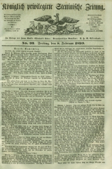 Königlich privilegirte Stettinische Zeitung. 1850, No. 33 (8 Februar)