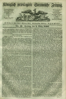 Königlich privilegirte Stettinische Zeitung. 1850, No. 51 (1 März) + dod.