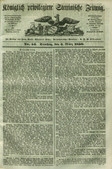 Königlich privilegirte Stettinische Zeitung. 1850, No. 54 (5 März) + dod.