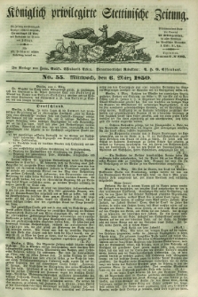 Königlich privilegirte Stettinische Zeitung. 1850, No. 55 (6 März) + dod.