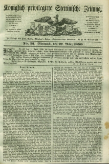 Königlich privilegirte Stettinische Zeitung. 1850, No. 73 (27 März) + dod.