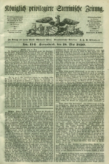 Königlich privilegirte Stettinische Zeitung. 1850, No. 114 (18 Mai) + dod.