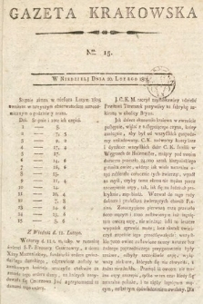 Gazeta Krakowska. 1803, nr 15