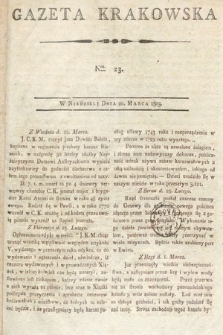 Gazeta Krakowska. 1803, nr 23