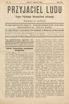 Przyjaciel Ludu : organ Polskiego Stronnictwa Ludowego. 1904, nr 16