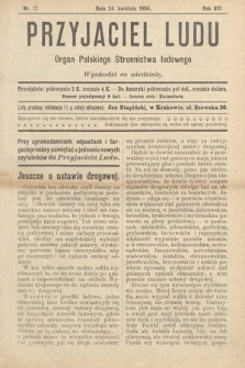 Przyjaciel Ludu : organ Polskiego Stronnictwa Ludowego. 1904, nr 17