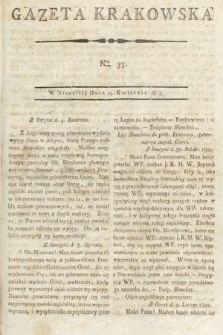 Gazeta Krakowska. 1803, nr 33