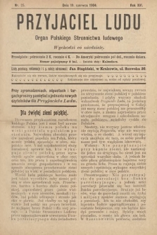 Przyjaciel Ludu : organ Polskiego Stronnictwa Ludowego. 1904, nr 25