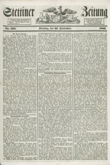Stettiner Zeitung. 1855, No. 212 (11 September)