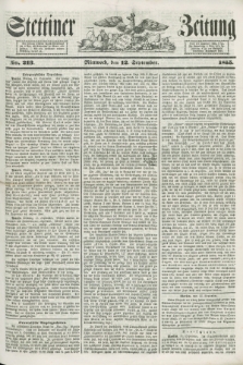 Stettiner Zeitung. 1855, No. 213 (12 September)