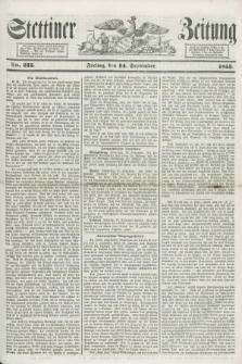 Stettiner Zeitung. 1855, No. 215 (14 September)