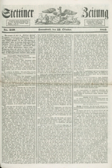 Stettiner Zeitung. 1855, No. 240 (13 Oktober)
