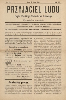 Przyjaciel Ludu : organ Polskiego Stronnictwa Ludowego. 1904, nr 29