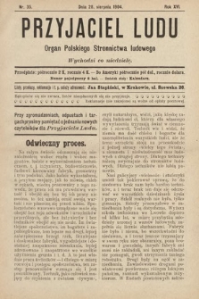 Przyjaciel Ludu : organ Polskiego Stronnictwa Ludowego. 1904, nr 35